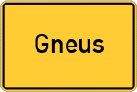 Place name sign Gneus