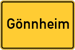 Place name sign Gönnheim
