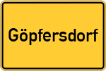 Place name sign Göpfersdorf