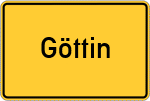 Place name sign Göttin, Kreis Herzogtum Lauenburg