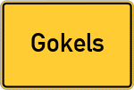 Place name sign Gokels