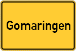 Place name sign Gomaringen