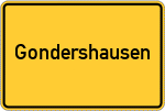 Place name sign Gondershausen