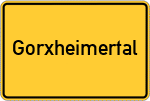 Place name sign Gorxheimertal