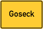 Place name sign Goseck