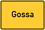 Place name sign Gossa