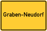Place name sign Graben-Neudorf