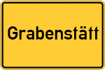 Place name sign Grabenstätt, Chiemsee