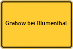 Place name sign Grabow bei Blumenthal