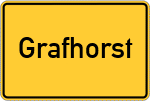 Place name sign Grafhorst