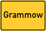 Place name sign Grammow