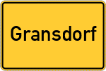 Place name sign Gransdorf