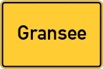 Place name sign Gransee