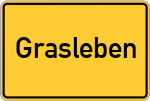 Place name sign Grasleben