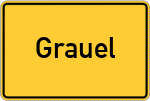 Place name sign Grauel