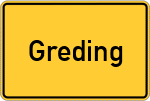 Place name sign Greding