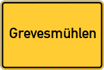 Place name sign Grevesmühlen