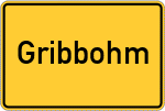Place name sign Gribbohm