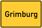 Place name sign Grimburg