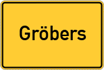 Place name sign Gröbers