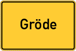 Place name sign Gröde, Hallig