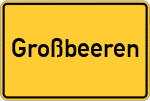 Place name sign Großbeeren
