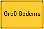 Place name sign Groß Godems