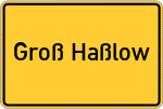 Place name sign Groß Haßlow