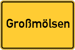 Place name sign Großmölsen