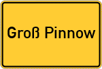 Place name sign Groß Pinnow