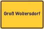 Place name sign Groß Woltersdorf, Prignitz