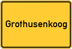 Place name sign Grothusenkoog