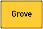 Place name sign Grove
