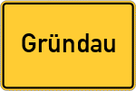 Place name sign Gründau