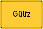 Place name sign Gültz