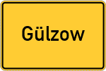 Place name sign Gülzow, Kreis Herzogtum Lauenburg