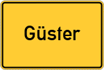 Place name sign Güster