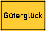 Place name sign Güterglück