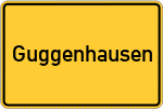 Place name sign Guggenhausen