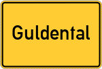 Place name sign Guldental