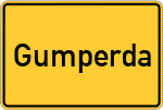 Place name sign Gumperda