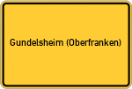 Place name sign Gundelsheim (Oberfranken)