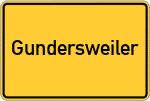Place name sign Gundersweiler
