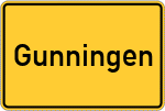 Place name sign Gunningen