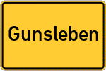 Place name sign Gunsleben