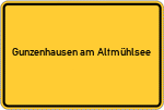 Place name sign Gunzenhausen am Altmühlsee