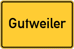 Place name sign Gutweiler