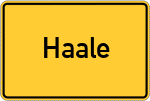 Place name sign Haale