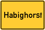 Place name sign Habighorst