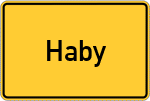 Place name sign Haby